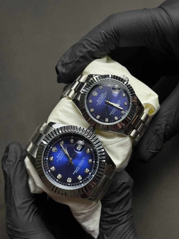 Couple Watch Set Rolex Oyster Perpetual Datejust-Style Watches - Image 3