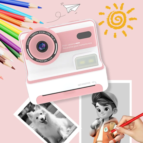 Kids Mini Instant Print Camera Dual Lens 2.4 Screen - Image 3