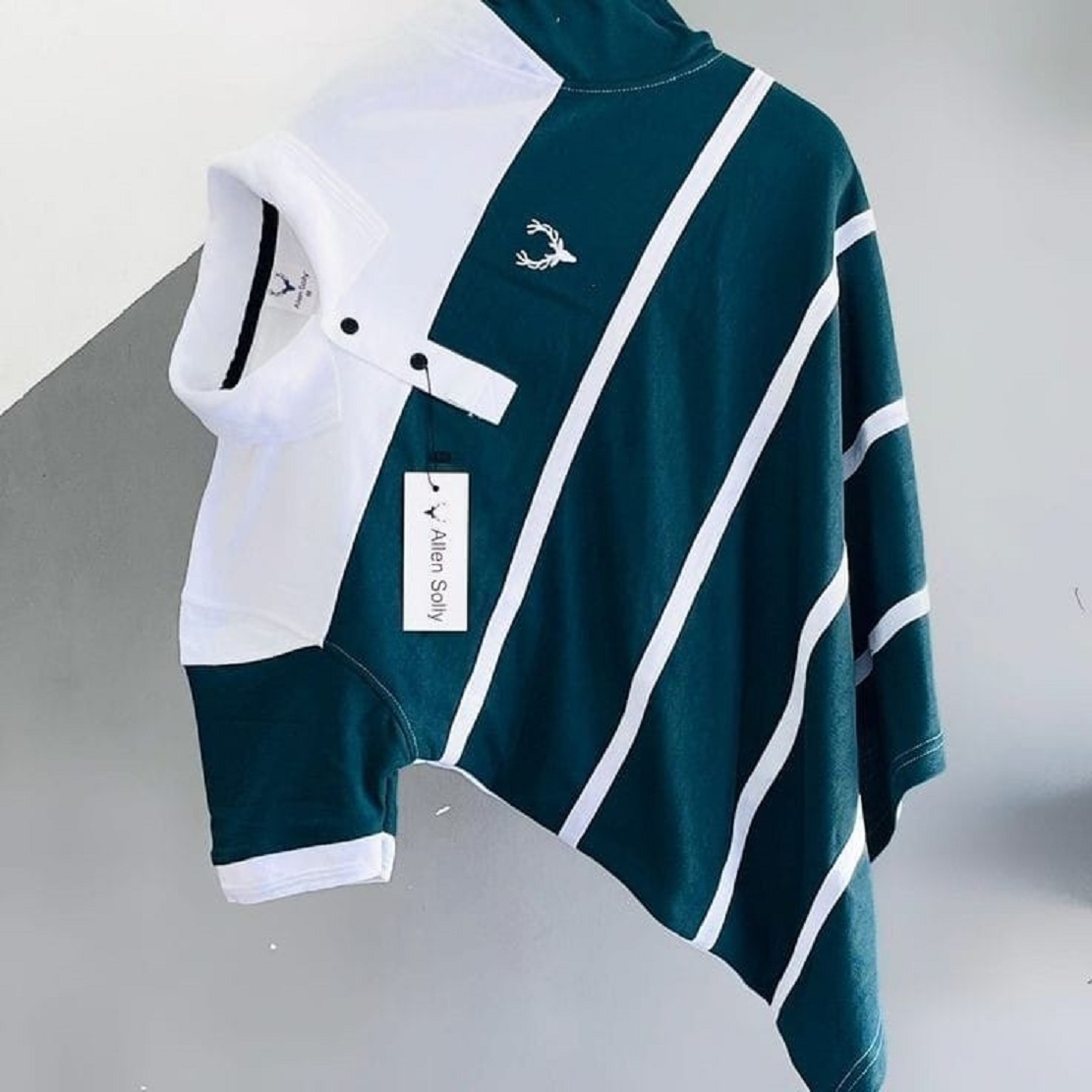 Stripe Polo Shirt - GSM: 170 (+-10) Green