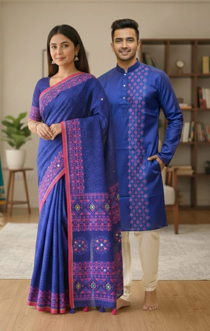 Couple Sharee and Panjabi - Image 7