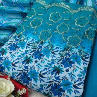 Unstitch Printed Three Piece
