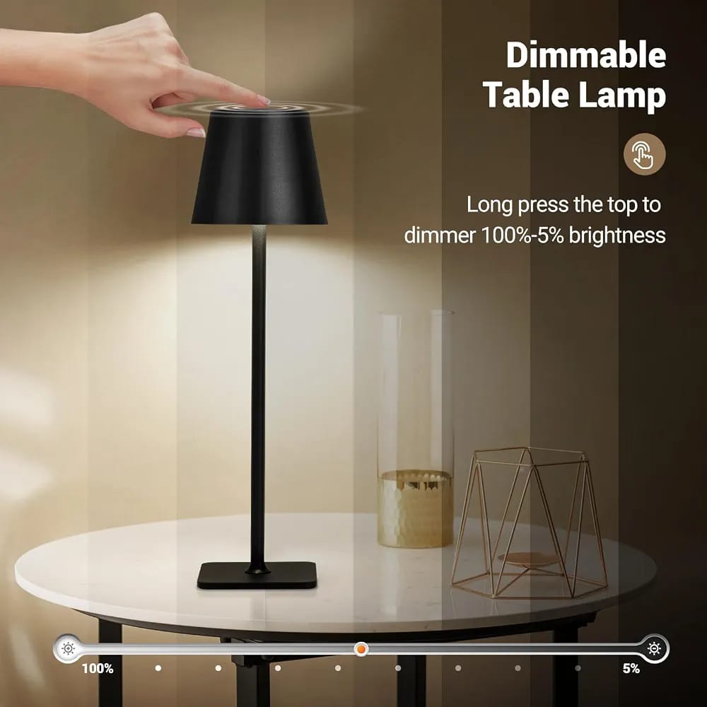 Modern Cordless LED Table Lamp – Rechargeable USB Touch Control Atmosphere Light